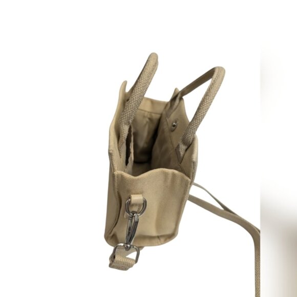 Brandon Blackwood ESR End Systemic Racism Canvas Tan Crossbody Mini Tote Bag - Picture 3 of 13